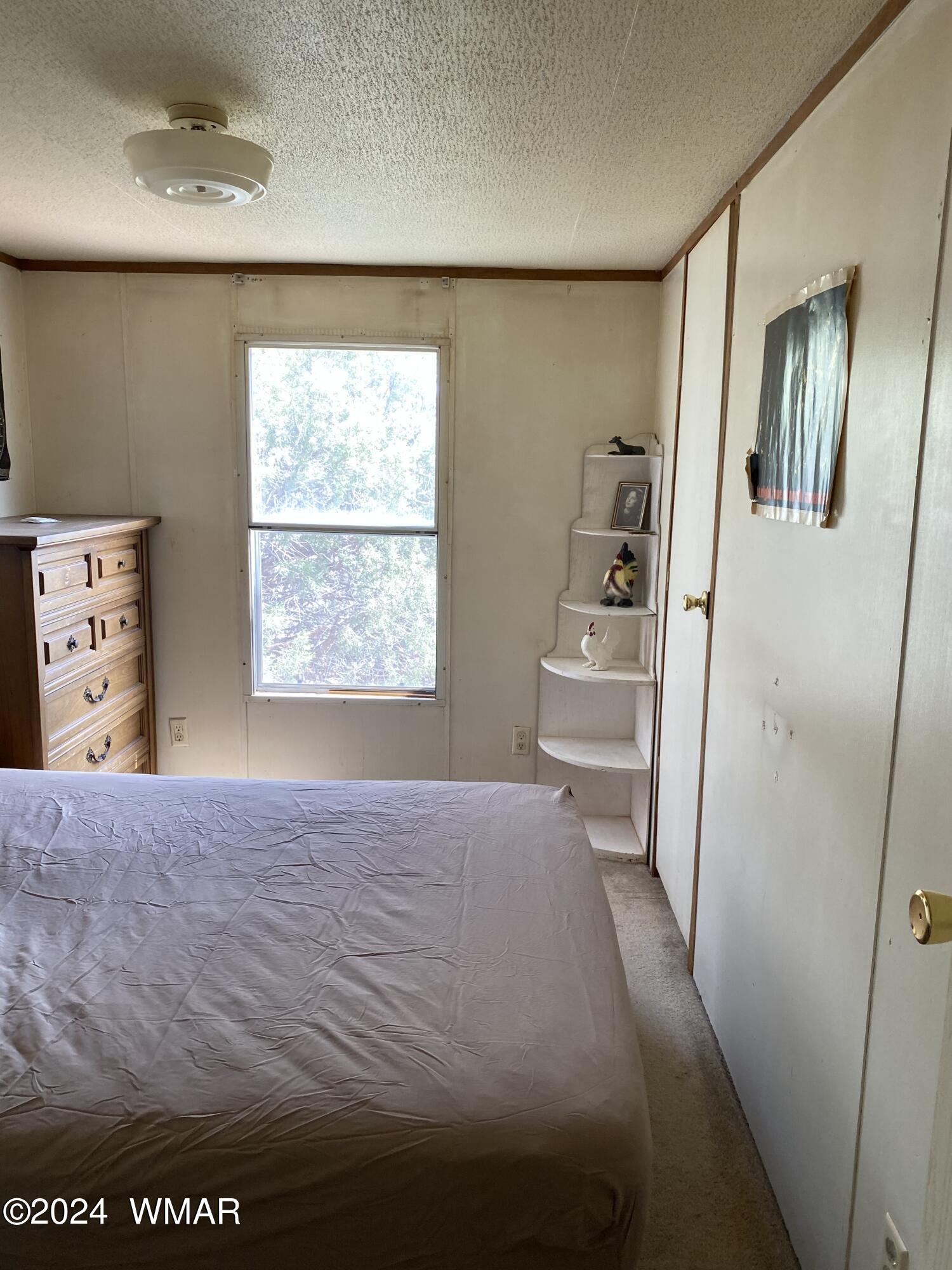 5149 Pj Ranch Road Snowflake, AZ 85937 - Photo 31 of 44 a view of a bedroom with wooden floor and windows