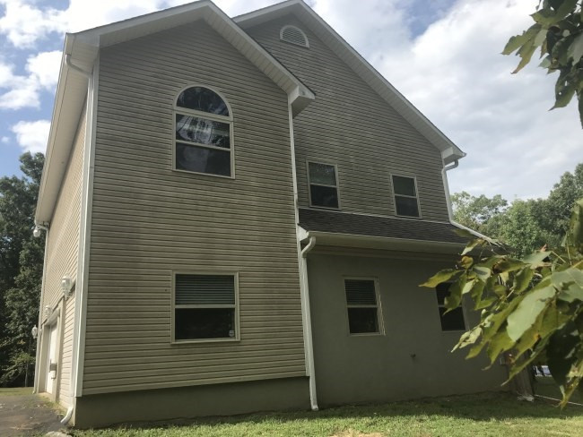 a front view of a house