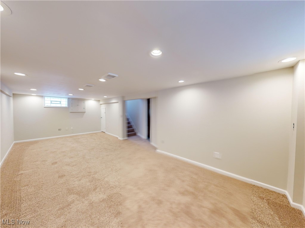 1343 Irene Road Lyndhurst, OH 44124 - Photo 23 of 32 Basement with light colored carpet