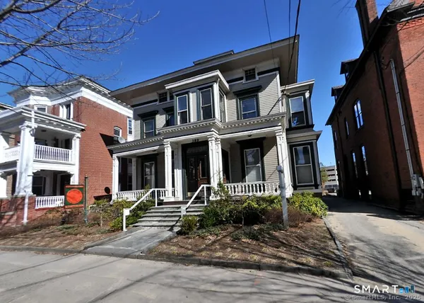 a front view of a house