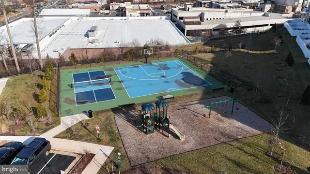a view of a balcony with wooden floor