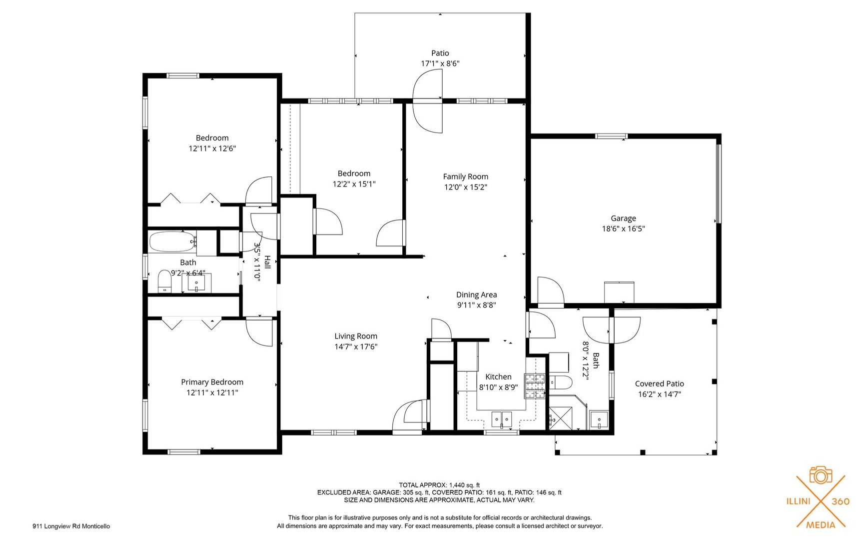 911 South Longview Road Monticello, IL 61856 - Photo 28 of 28 a picture of a floor plan