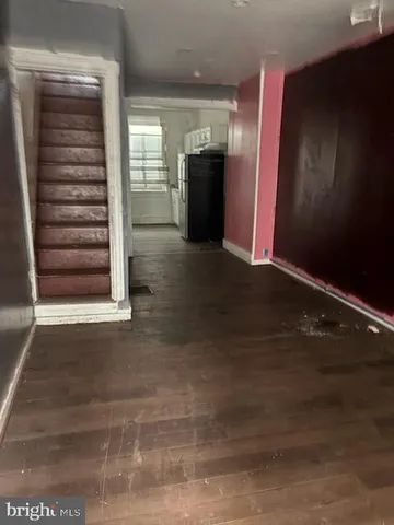 a view of gallery with stairs