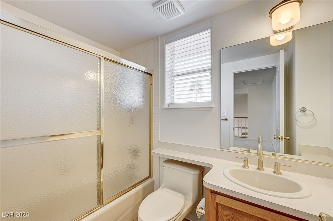 2955 El Camino Road Las Vegas, NV 89146 - Photo 70 of 99 Full bath with bath / shower combo with glass door and vanity