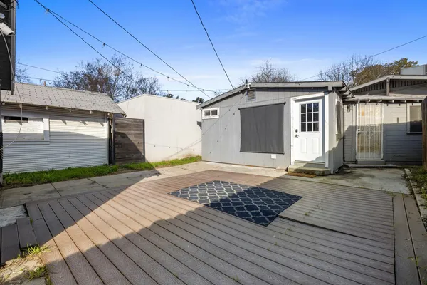 a backyard of a house