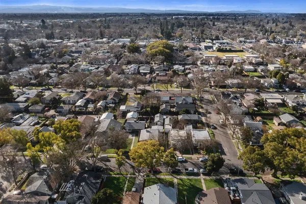an aerial view of multiple house