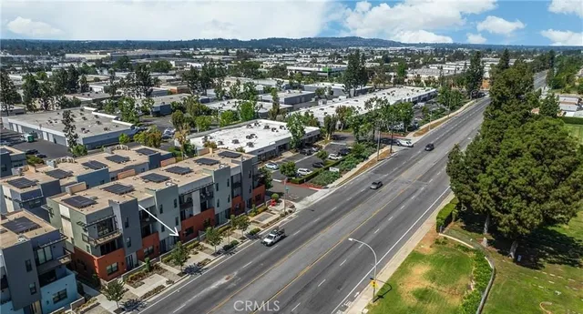 an aerial view of a city