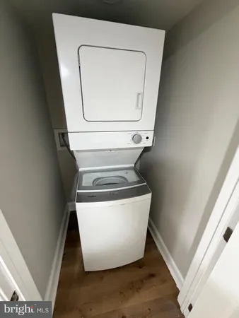 a close view of washer and dryer