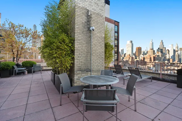 a view of a city with tall buildings