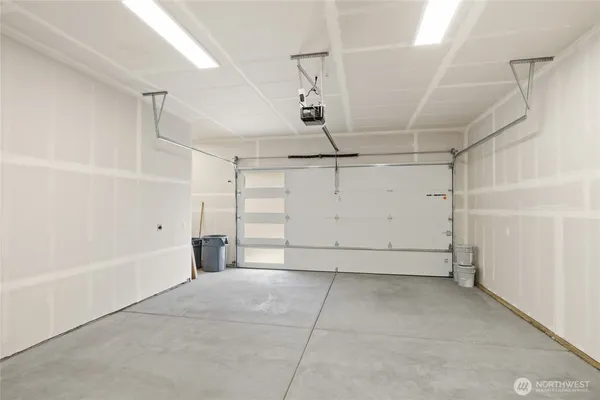 a view of a garage