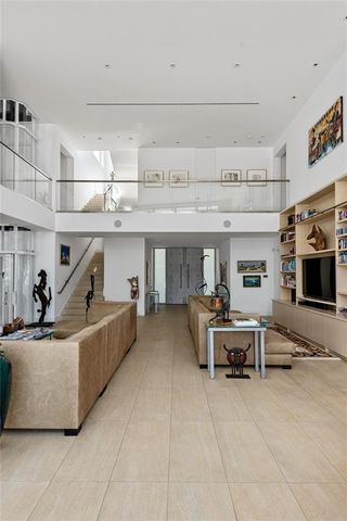 a bathroom with a tub and a sink