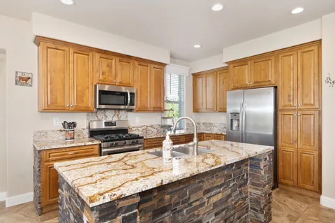 a view of a garden with a lake