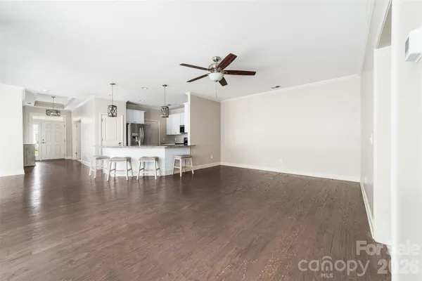 a view of livingroom with furniture and wooden floor