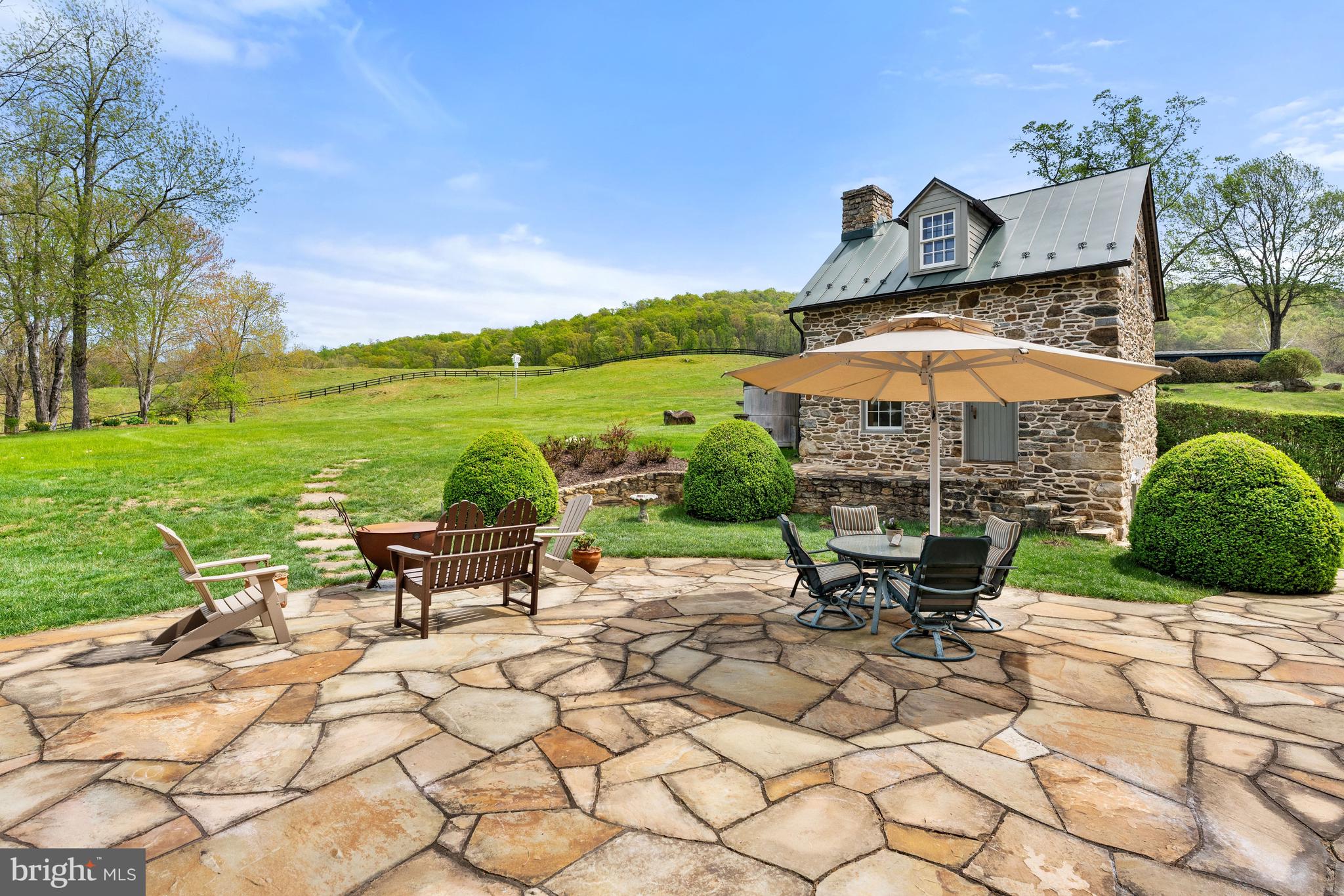 3459 Carrington Road Delaplane, VA 20144 - Photo 41 of 106 Patio with Fire Pit and view of Patent House
