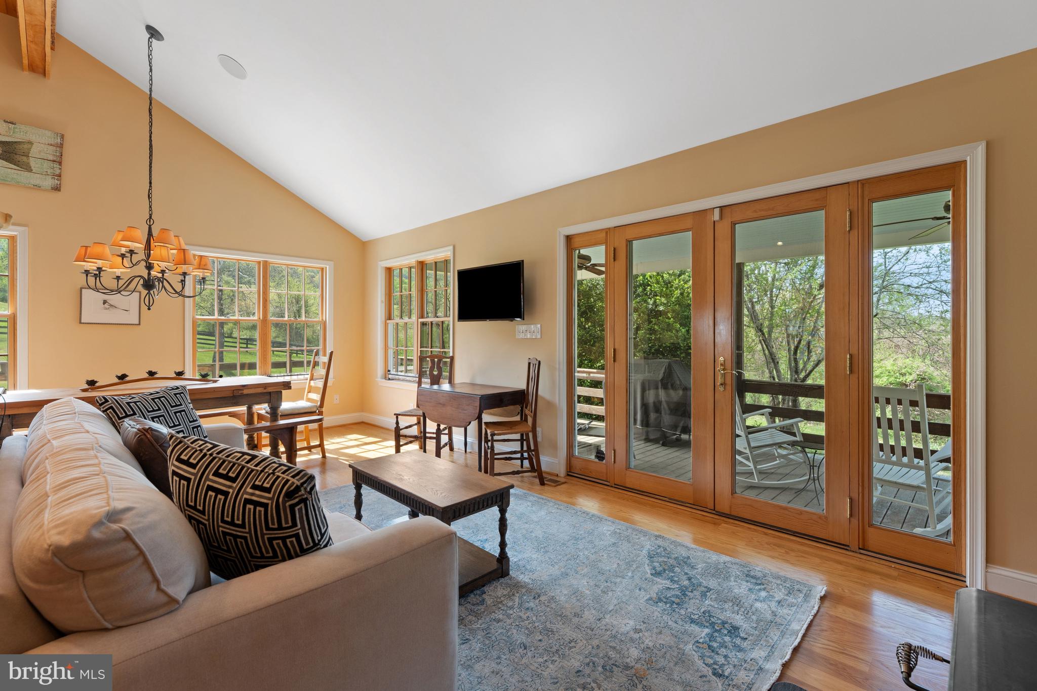 3459 Carrington Road Delaplane, VA 20144 - Photo 54 of 106 a living room with furniture and a flat screen tv