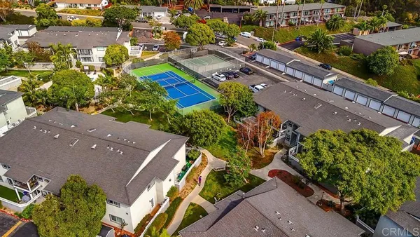 an aerial view of multiple house