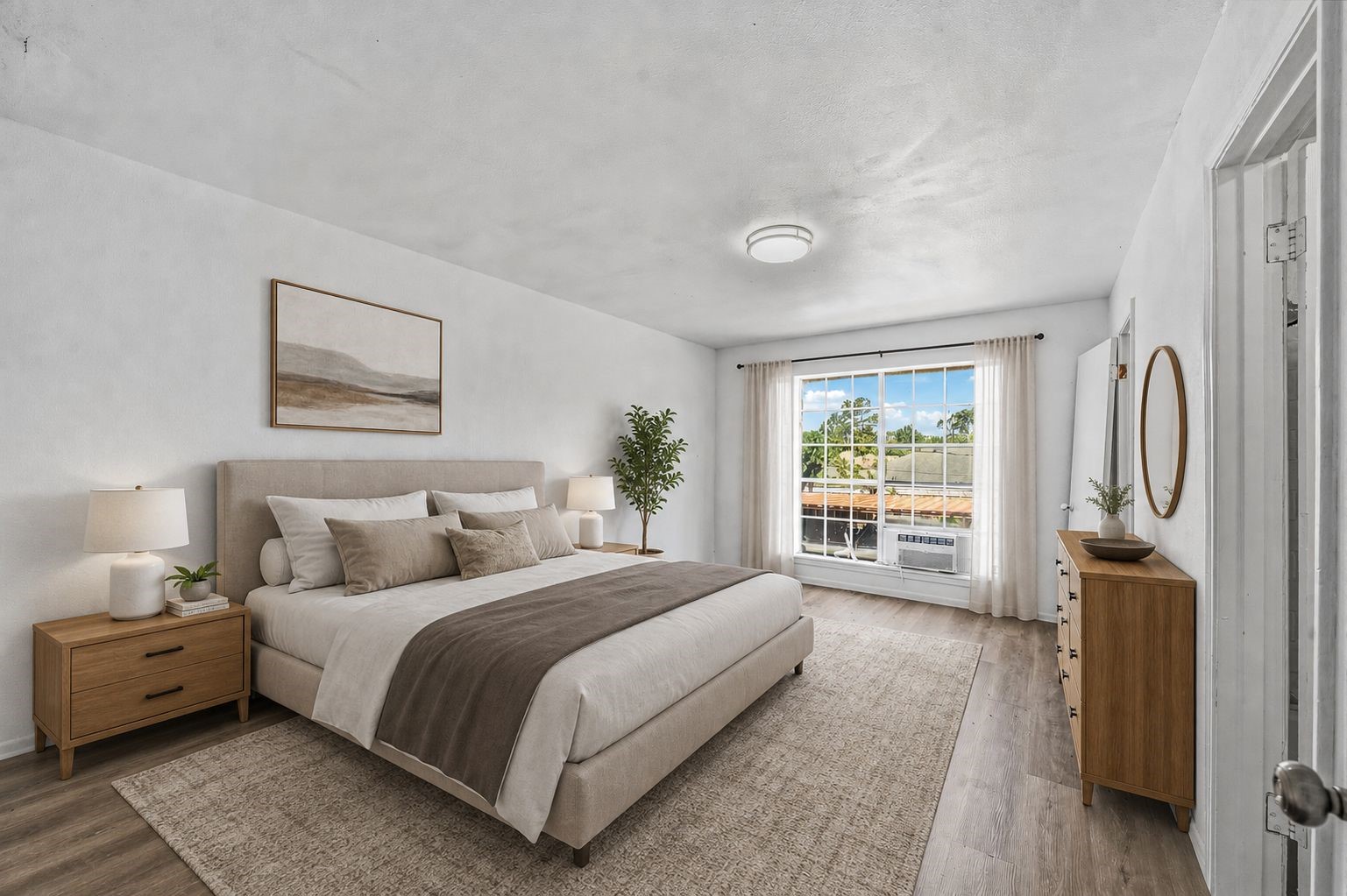 12054 Beechnut Street Houston, TX 77072 - Photo 9 of 21 a spacious bedroom with a large bed and a window
