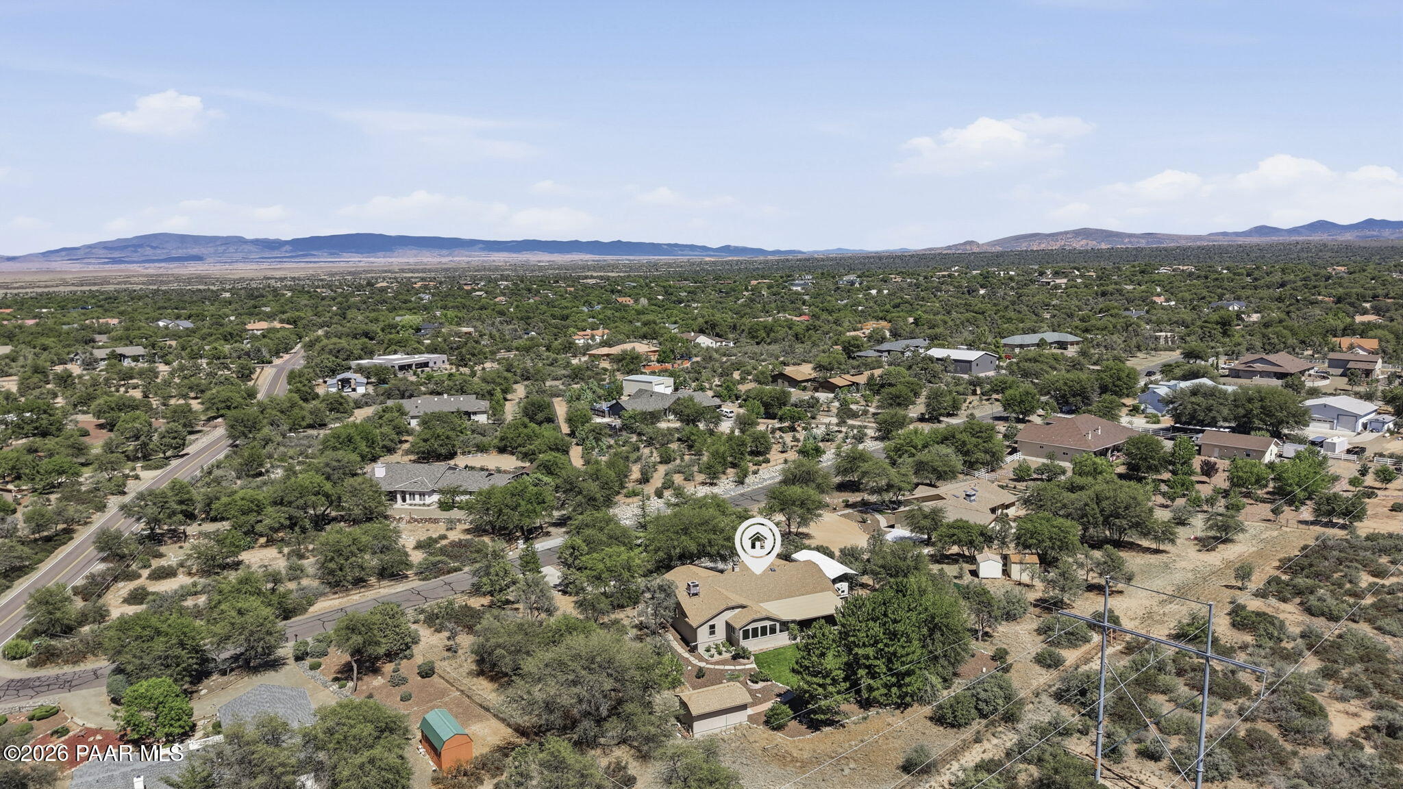 2855 West Willow Oak Road Prescott, AZ 86305 - Photo 41 of 43 Aerial Back Pinned
