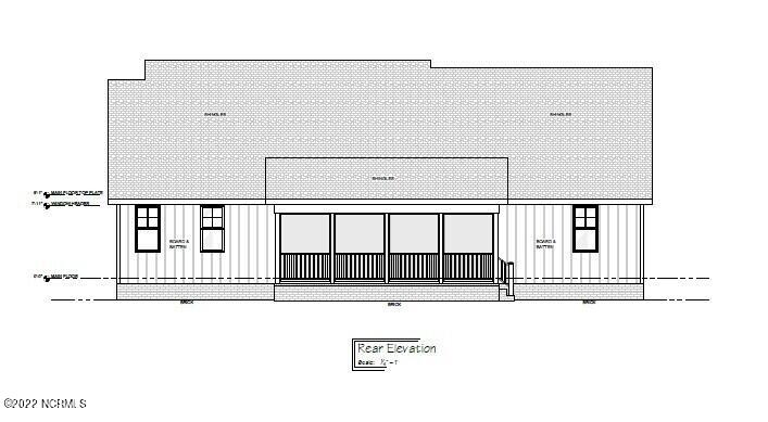 1032 Nicklaus Road Southport, NC 28461 - Photo 20 of 23 Bradley Floor Plan - rear elevation