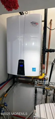 a close view of water heater
