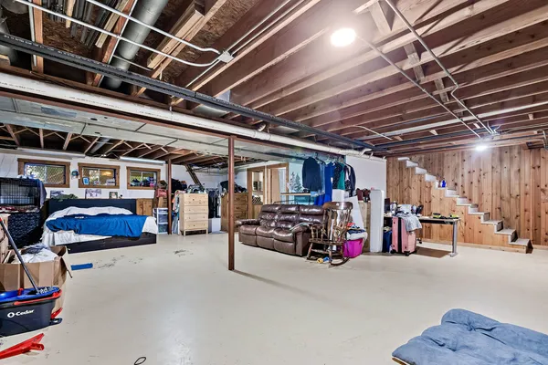 a view of a storage in a room
