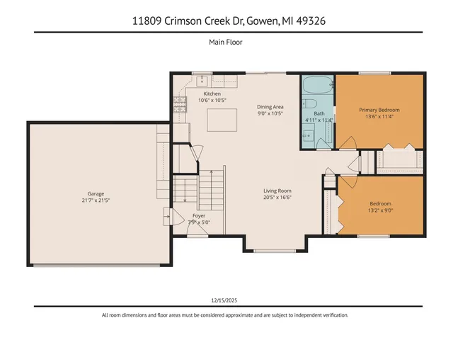 $339,900 | 11809 Crimson Creek Drive, Gowen, MI 49326