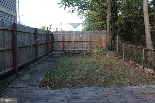 a view of a backyard