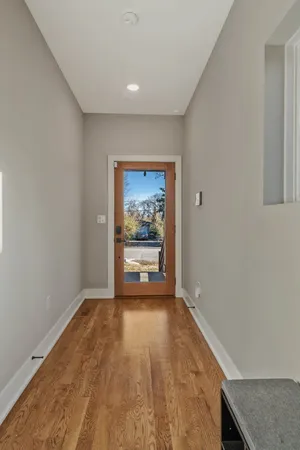 a view of an empty room and window