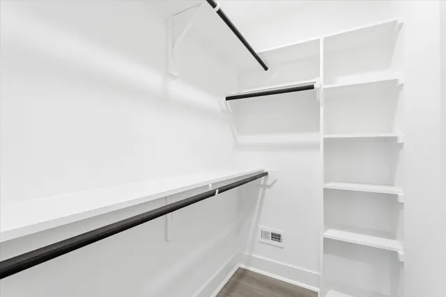 a close view of closet