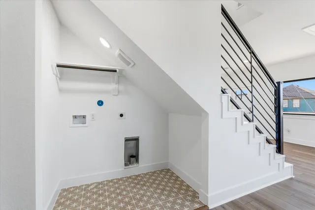 a view of an entryway with staircase