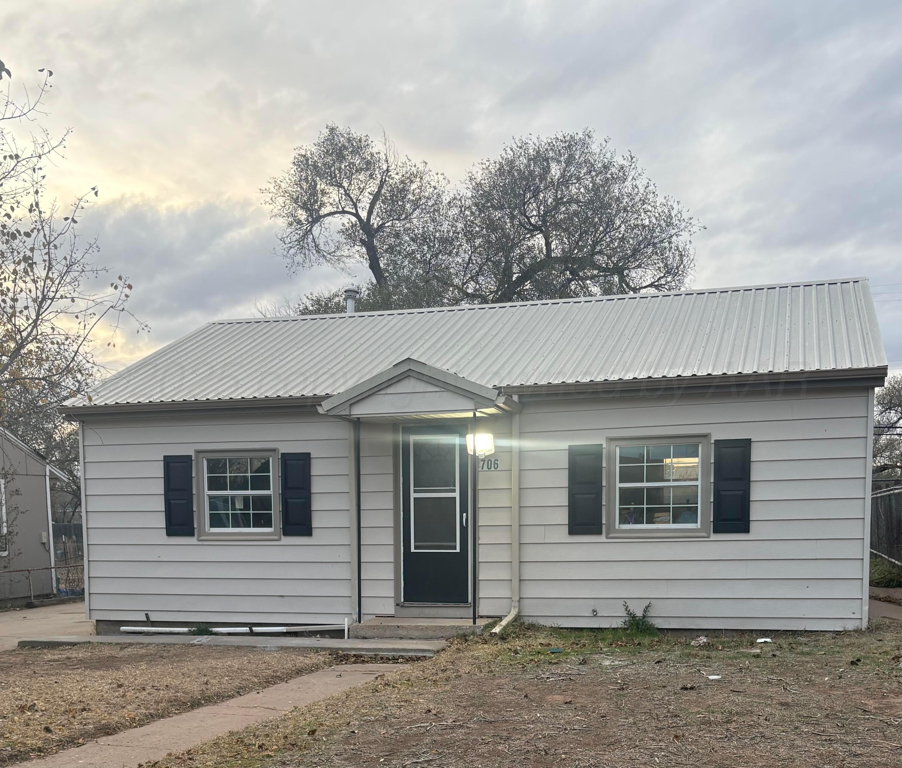 a side view of a house