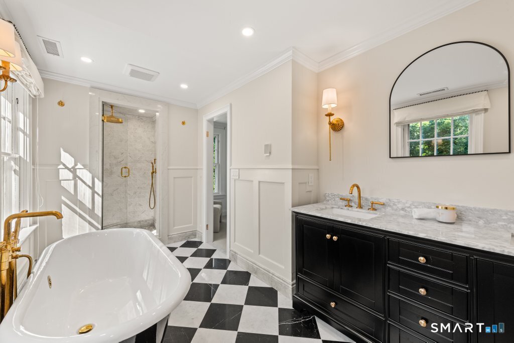 592 West Hill Road Stamford, CT 06902 - Photo 17 of 36 Fully renovated Marble Primary Bath