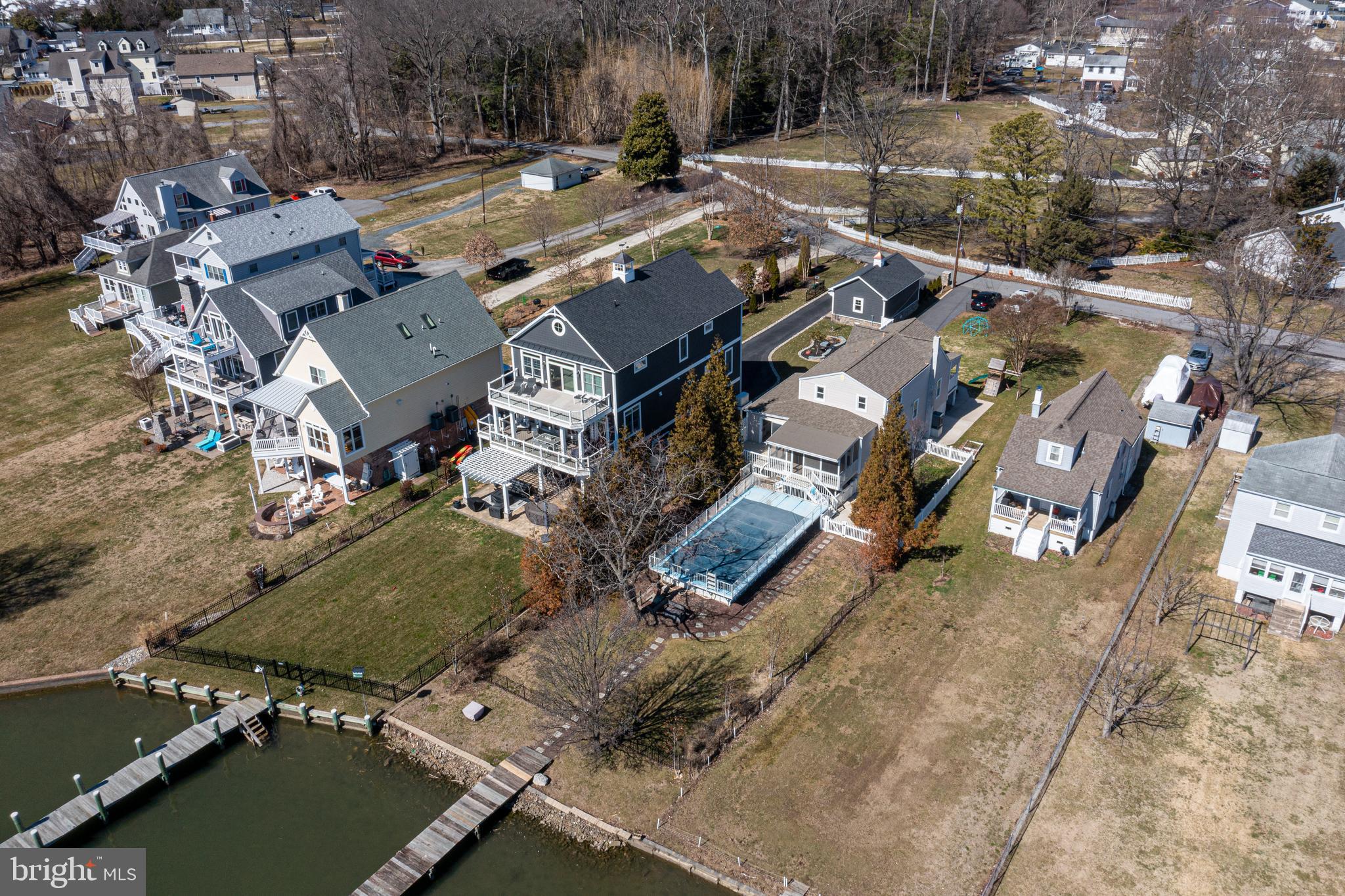 3809 Clarks Point Road Middle River, MD 21220 - Photo 35 of 49 an aerial view of a city with lots of residential buildings