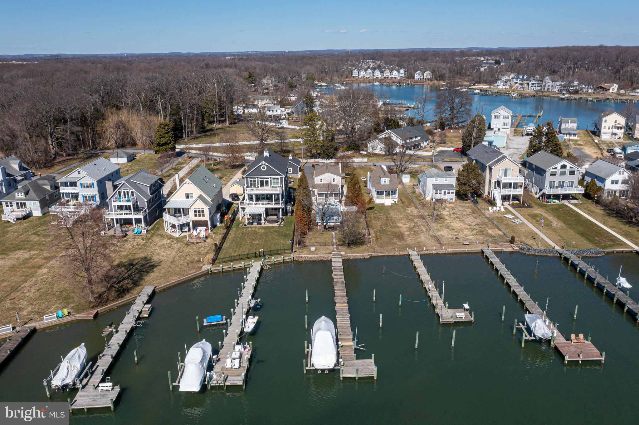 3809 Clarks Point Road Middle River, MD 21220 - Photo 38 of 49 an aerial view of a house with a ocean view