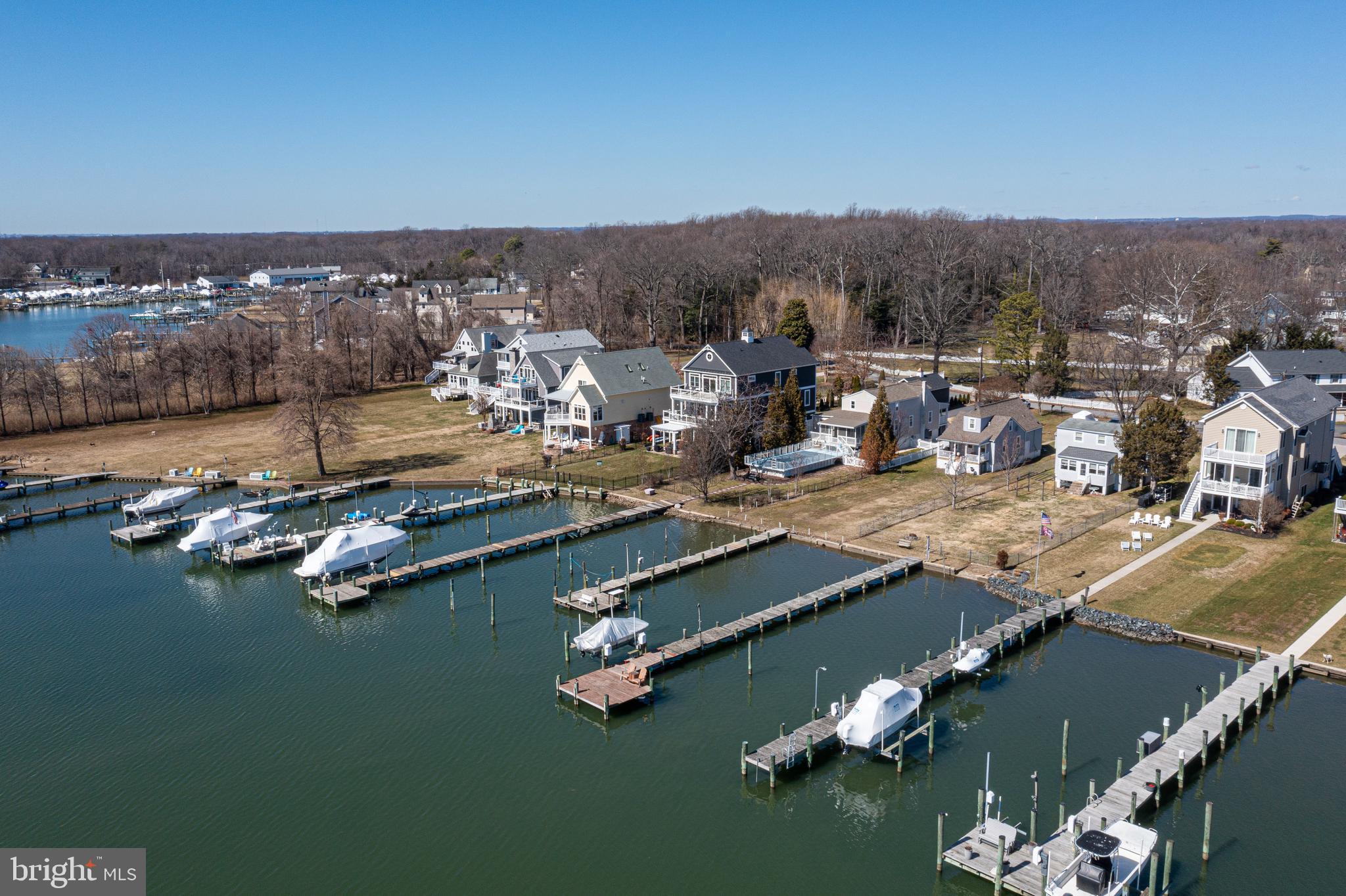 3809 Clarks Point Road Middle River, MD 21220 - Photo 40 of 49 an aerial view of a houses with a yard