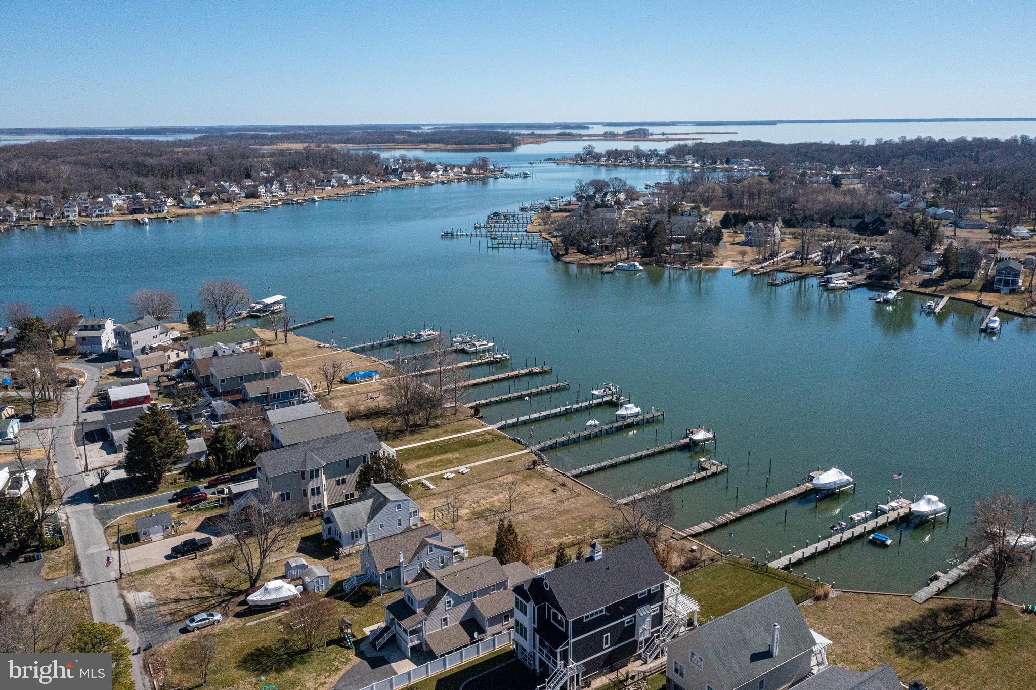 3809 Clarks Point Road Middle River, MD 21220 - Photo 44 of 49 an aerial view of a houses with a lake view