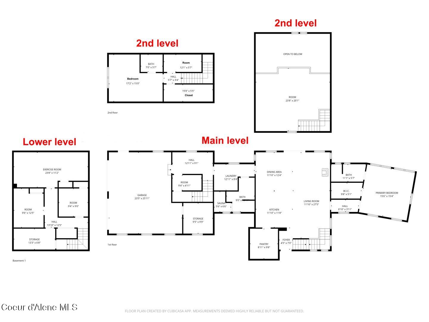2222 Hidden Valley Road Sandpoint, ID 83864 - Photo 90 of 92 Floor plan all levels