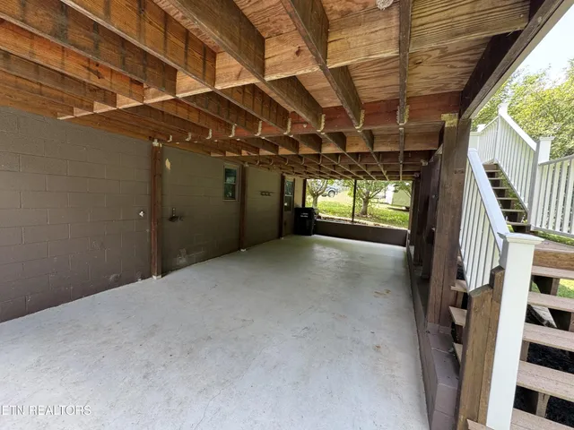 a view of a backyard with a garden