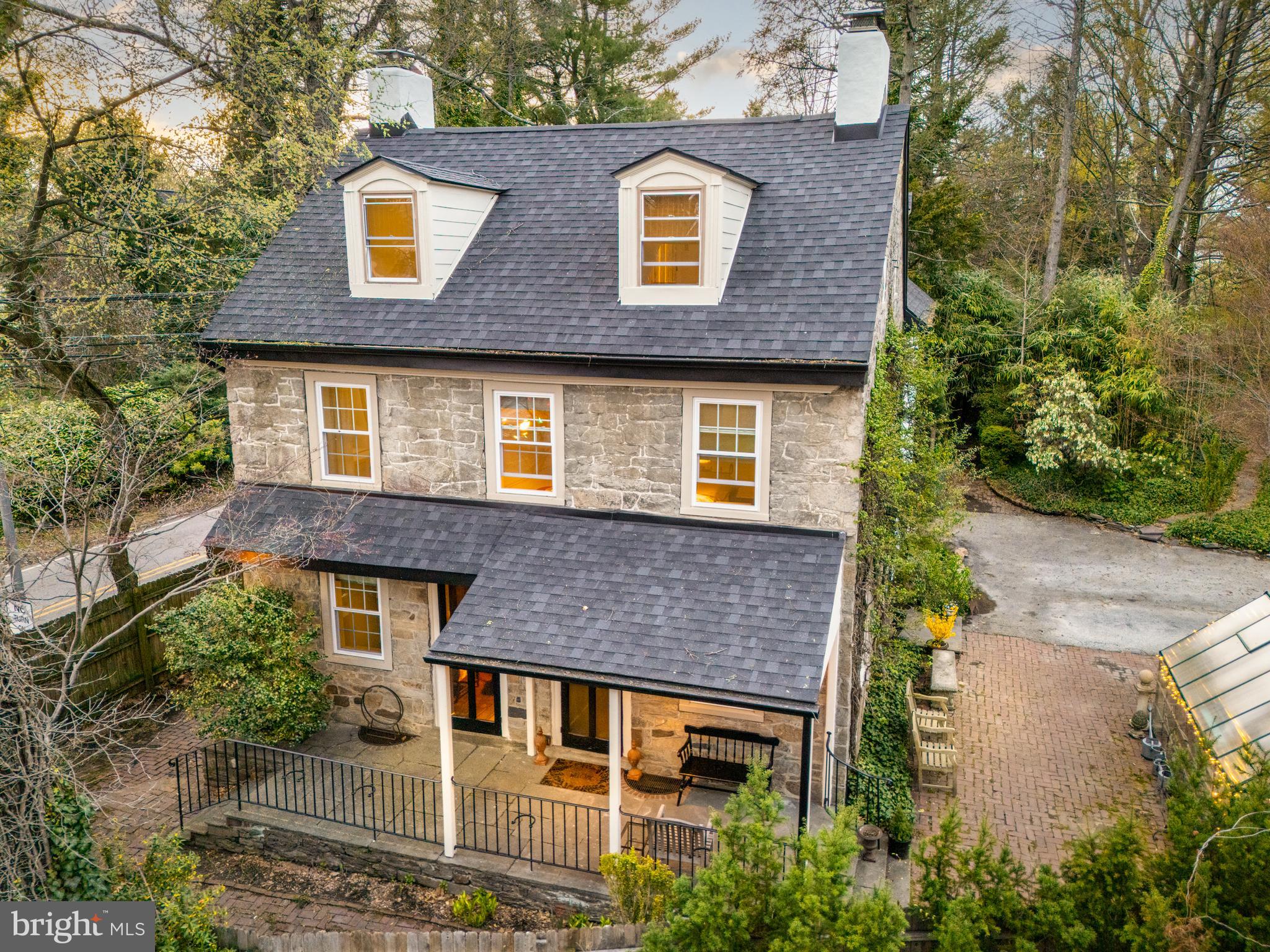 1 East Brookhaven Road Wallingford, PA 19086 - Photo 52 of 57 aerial view of a house with plants and trees