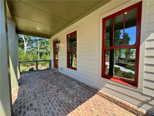 a house view with a backyard