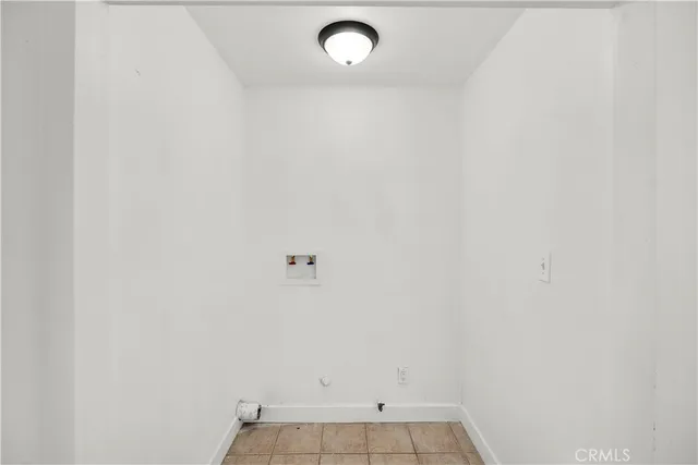 a view of a small space with a window