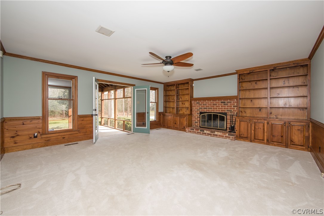 12905 Rivers Bend Road Chester, VA 23836 - Photo 13 of 27 The spacious family room offers a wood-burning bri