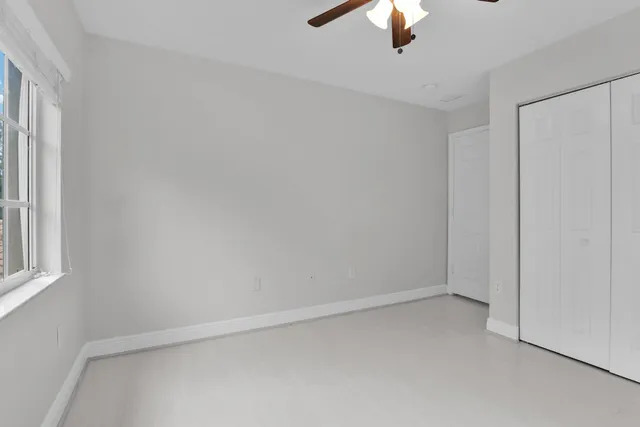 an empty room with a window