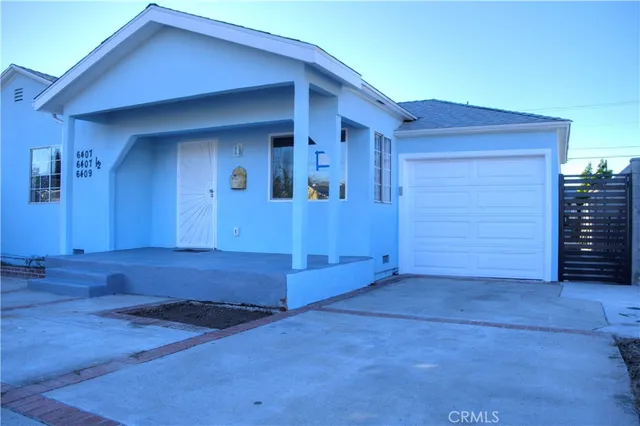 an empty room with closet area