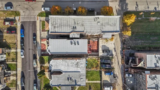 an aerial view of multiple house