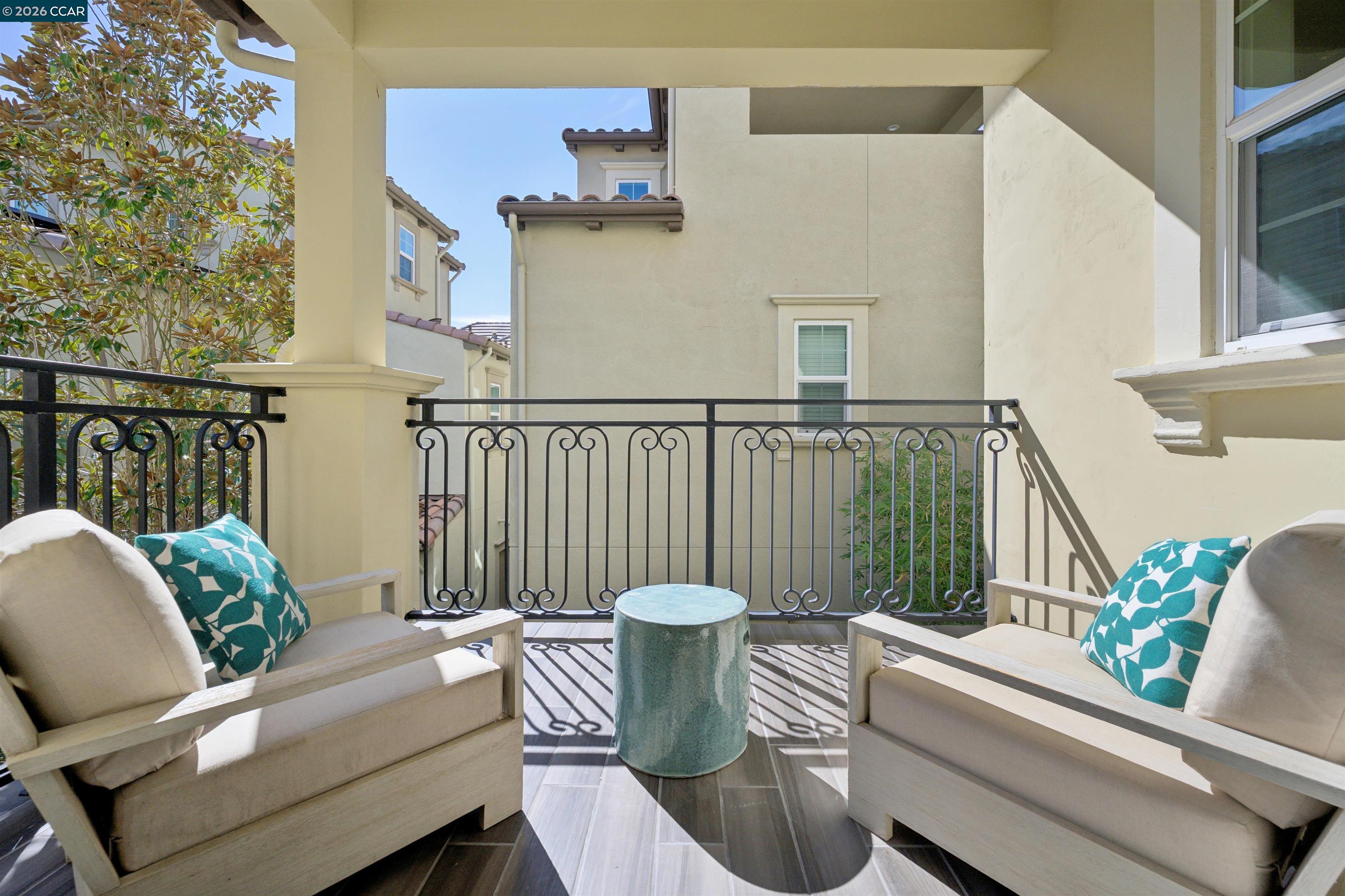 5162 Rowan Drive San Ramon, CA 94582 - Photo 25 of 57 a balcony with furniture and a potted plant