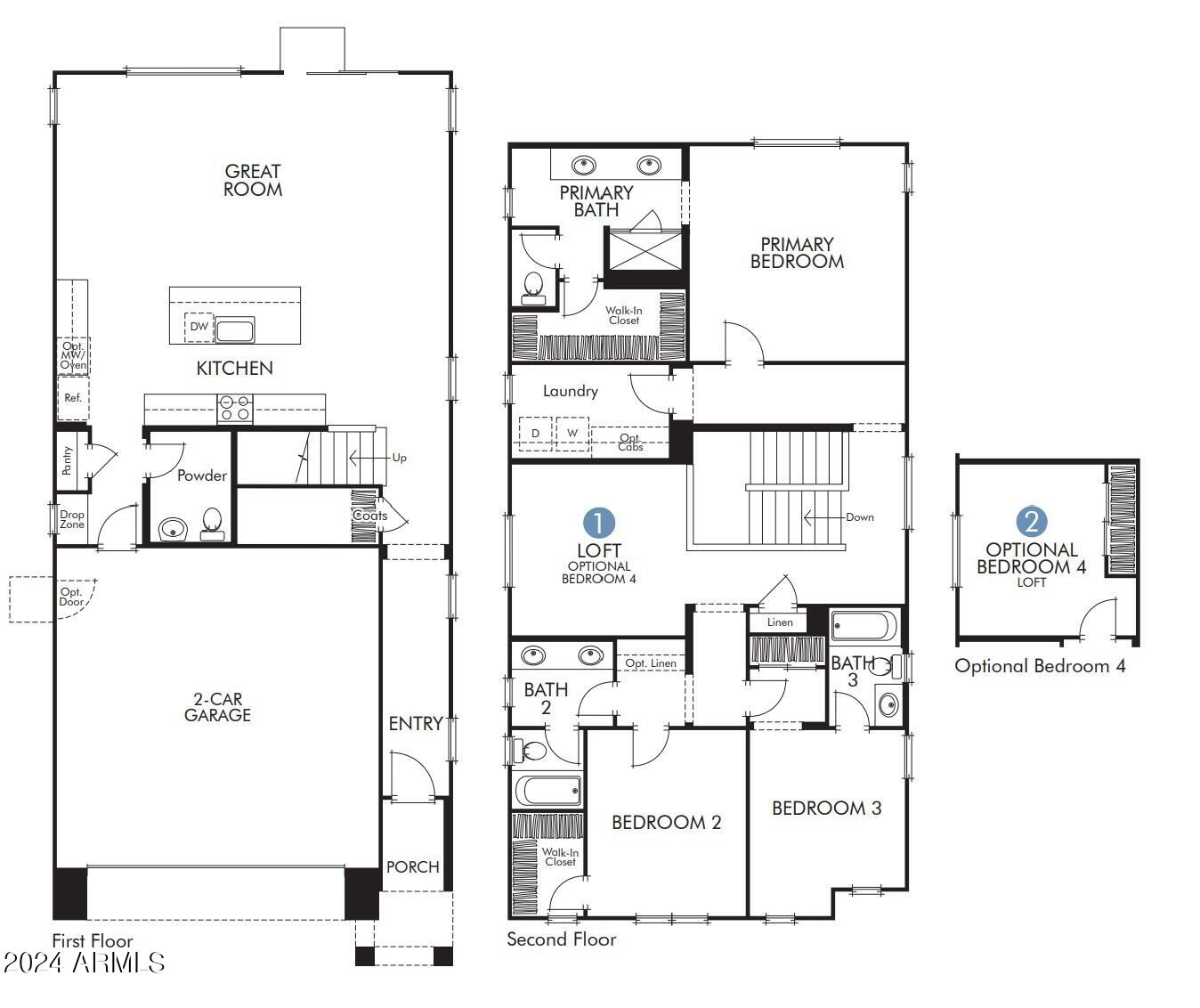 2459 West Rowel Road Phoenix, AZ 85085 - Photo 15 of 15 Aster - Plan 2 MLS Floorplan