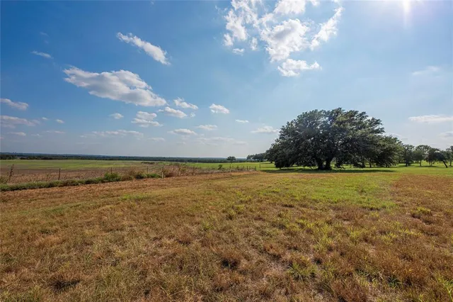 a view of an ocean and a yard