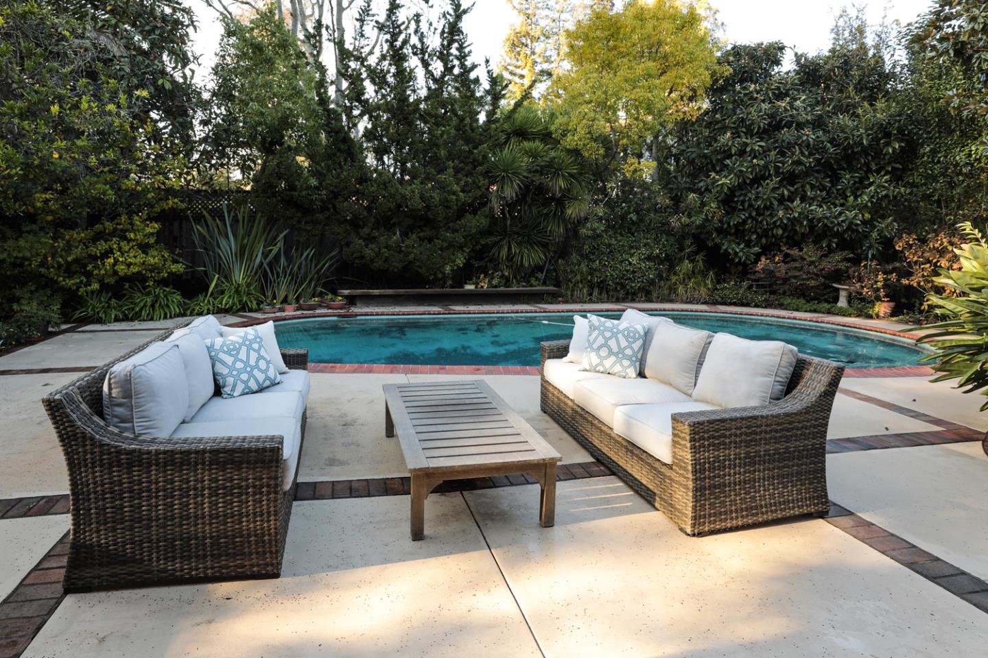 51 Fair Oaks Lane Atherton, CA 94027 - Photo 14 of 22 a view of sitting area with furniture in the backyard