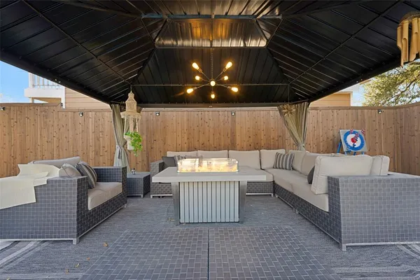 a view of a couches and a couch in the patio